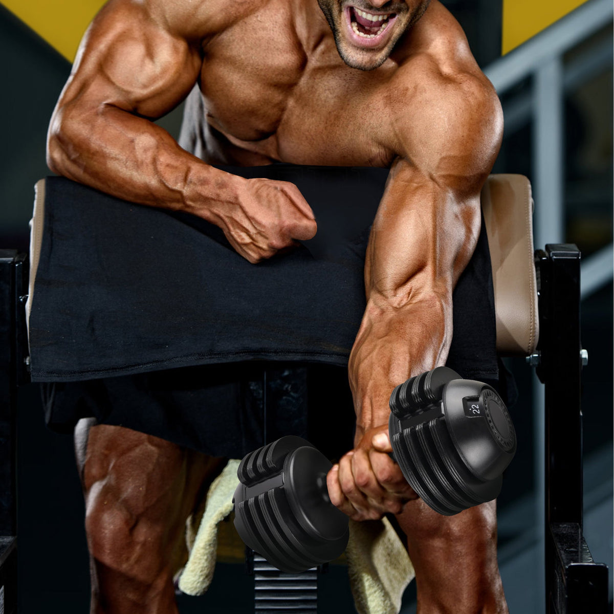 52LB Adjustable Steel Plastic Dumbbell Weight