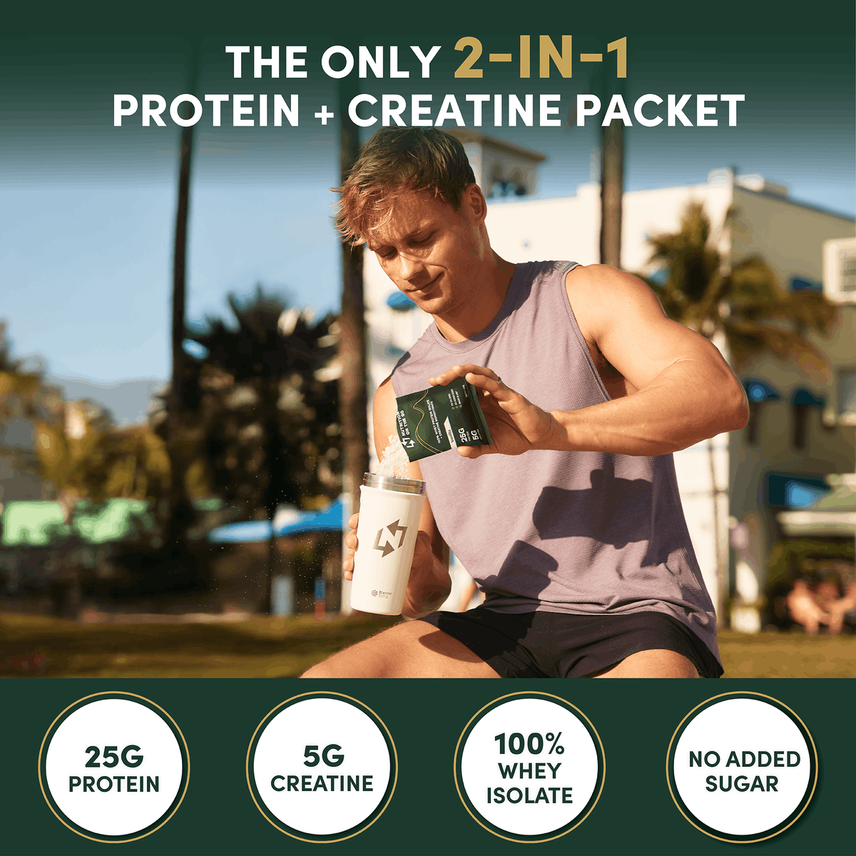 2-in-1 Whey Isolate Protein Creatine Packets