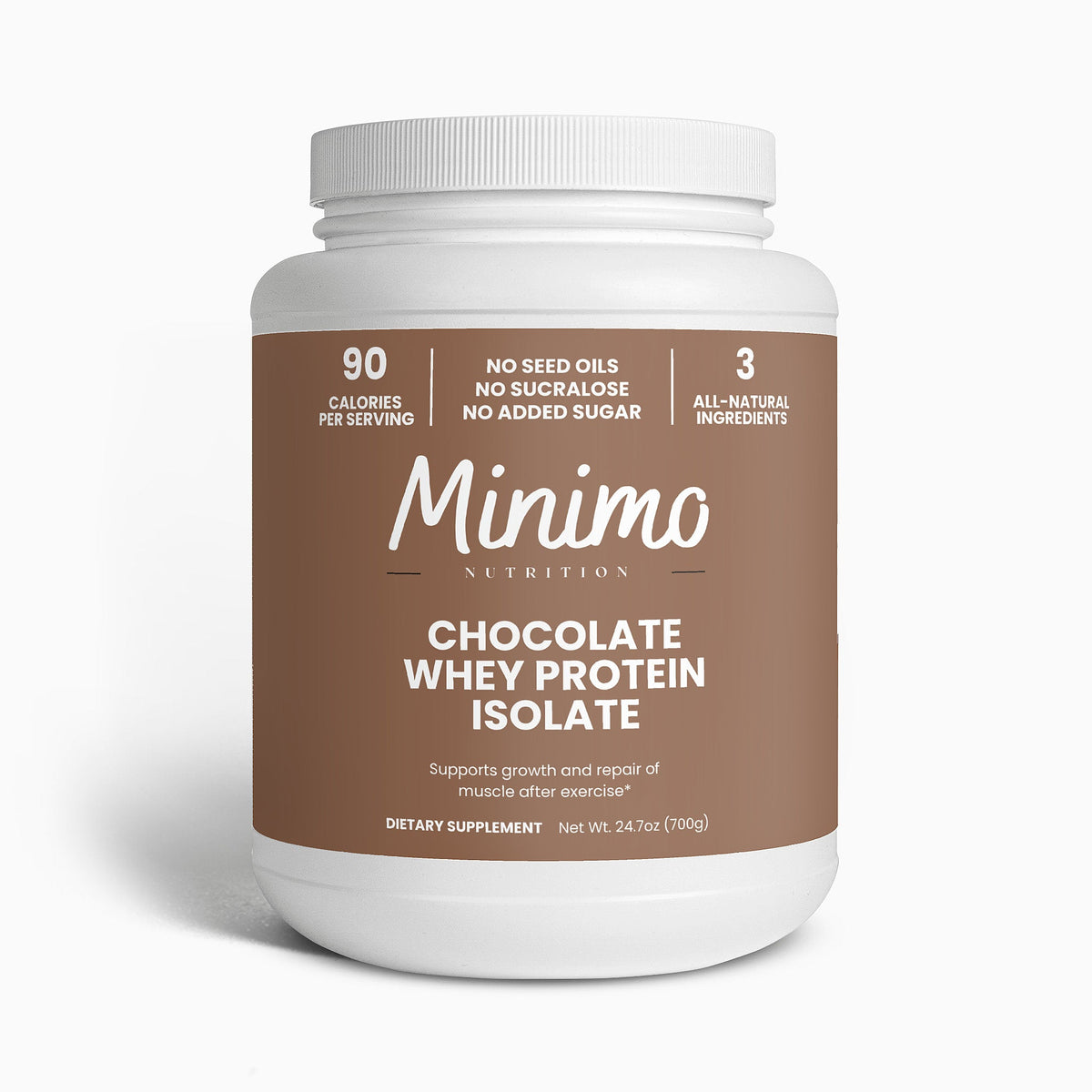 Chocolate Whey Isolate Protein Powder Supplement