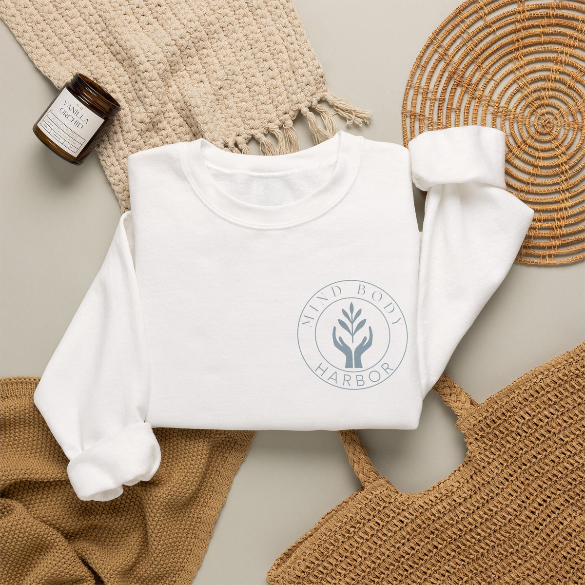 Crewneck Sweatshirt — Mind Body Harbor Logo Pullover