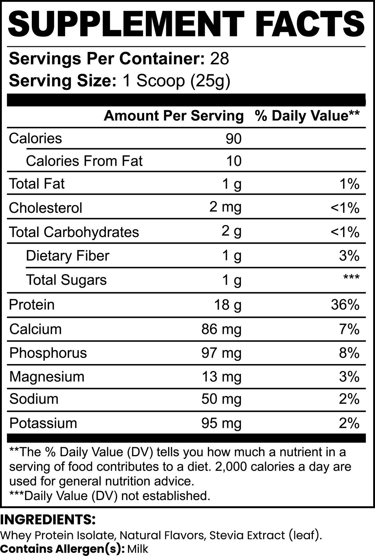 Chocolate Whey Isolate Protein Powder Supplement