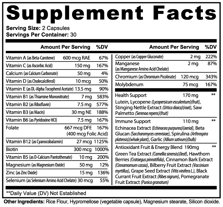 Complete Multivitamin Immunity Support