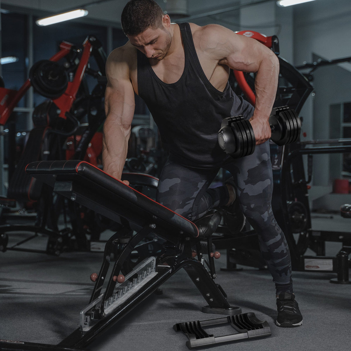 52LB Adjustable Steel Plastic Dumbbell Weight