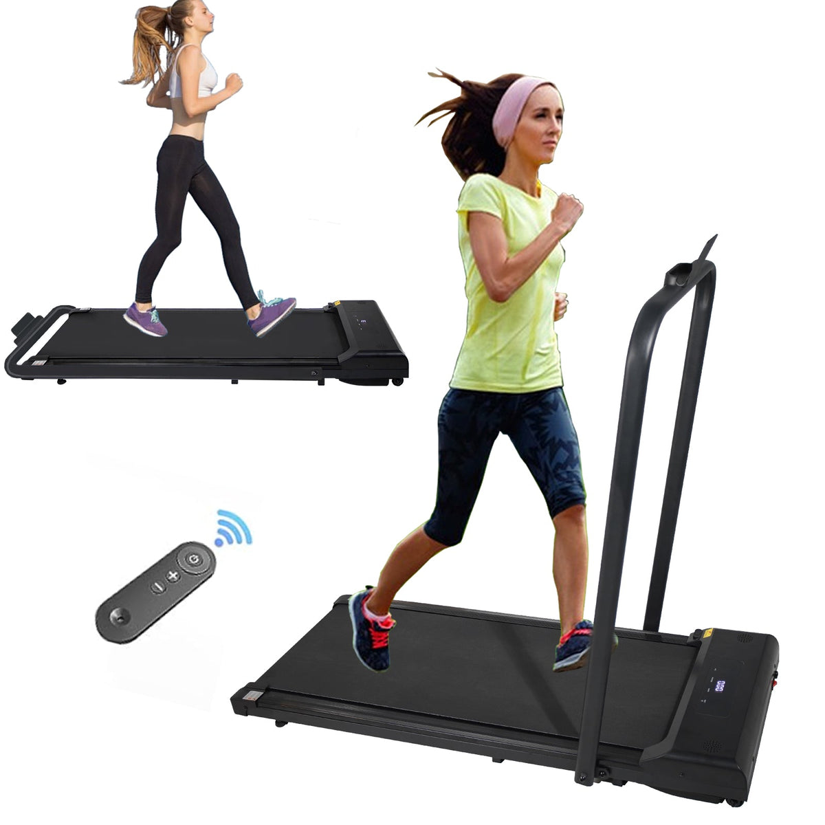 2-in-1 Folding Under Desk Walking Treadmill