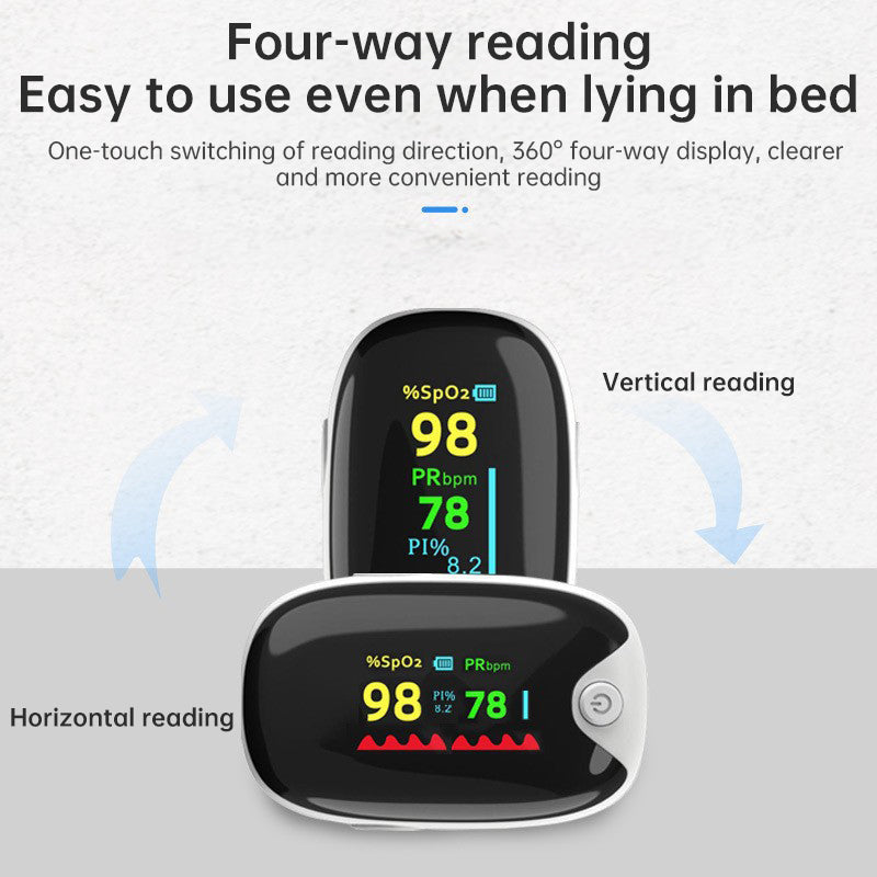 Lightweight Reusable Finger Pulse Oximeter Monitor
