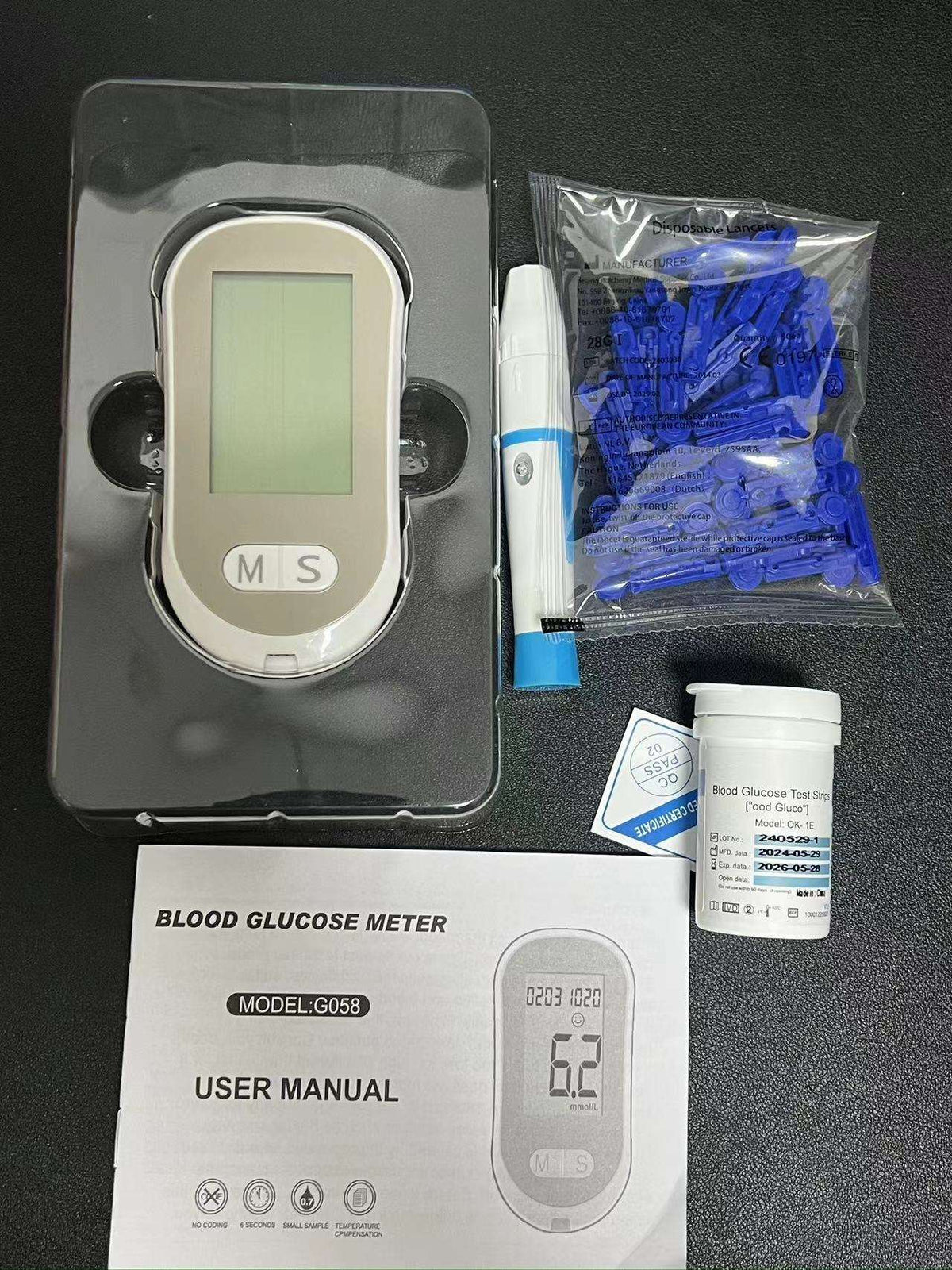 Easy-Use Digital Blood Glucose Meter Kit