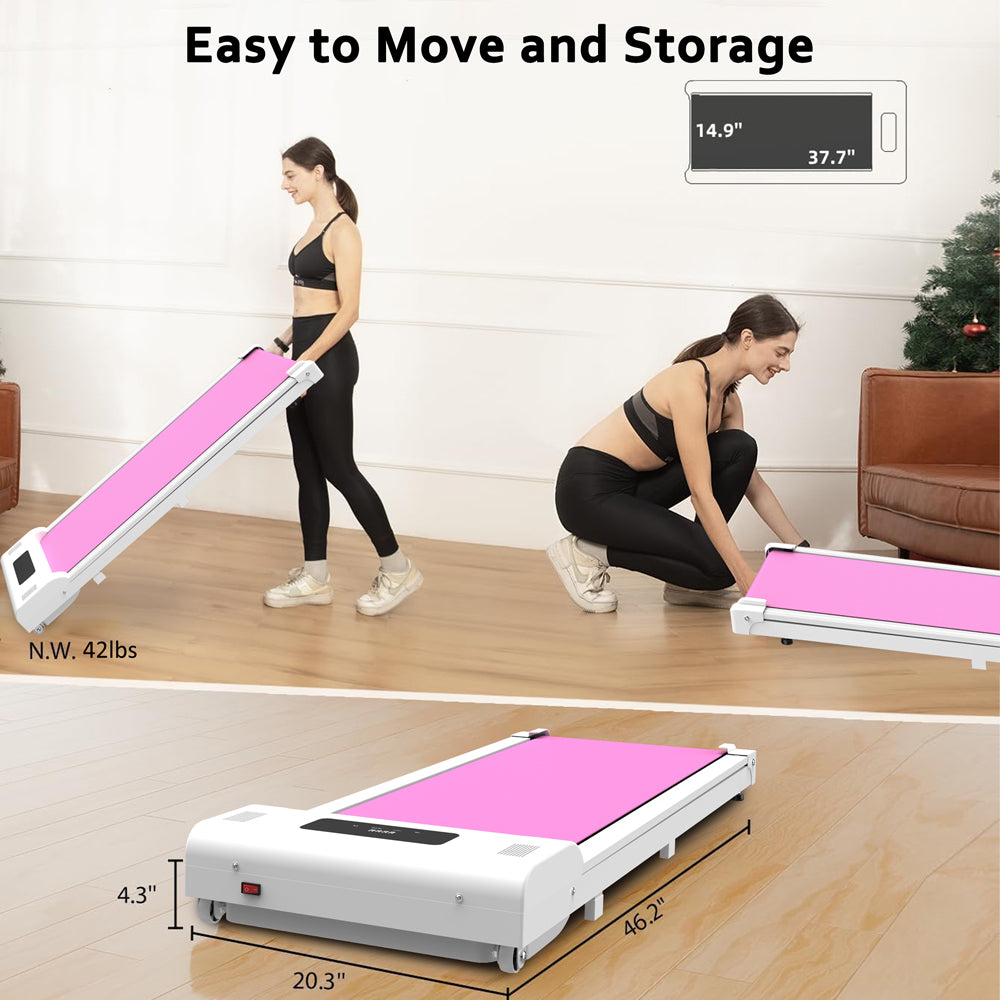 Portable Under-Desk Walking Pad Treadmill with Remote