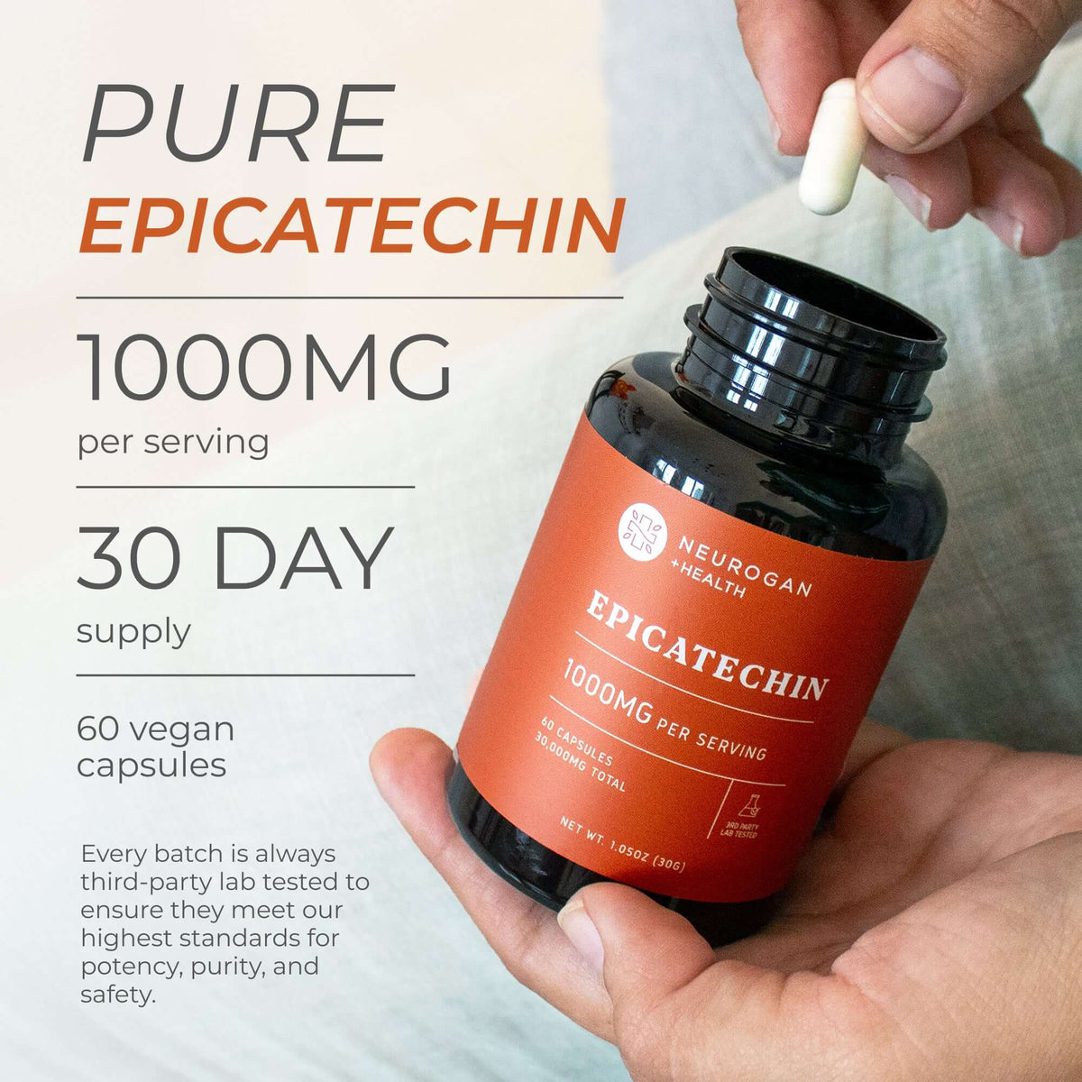 Epicatechin Natural Muscle Support Supplement Capsules