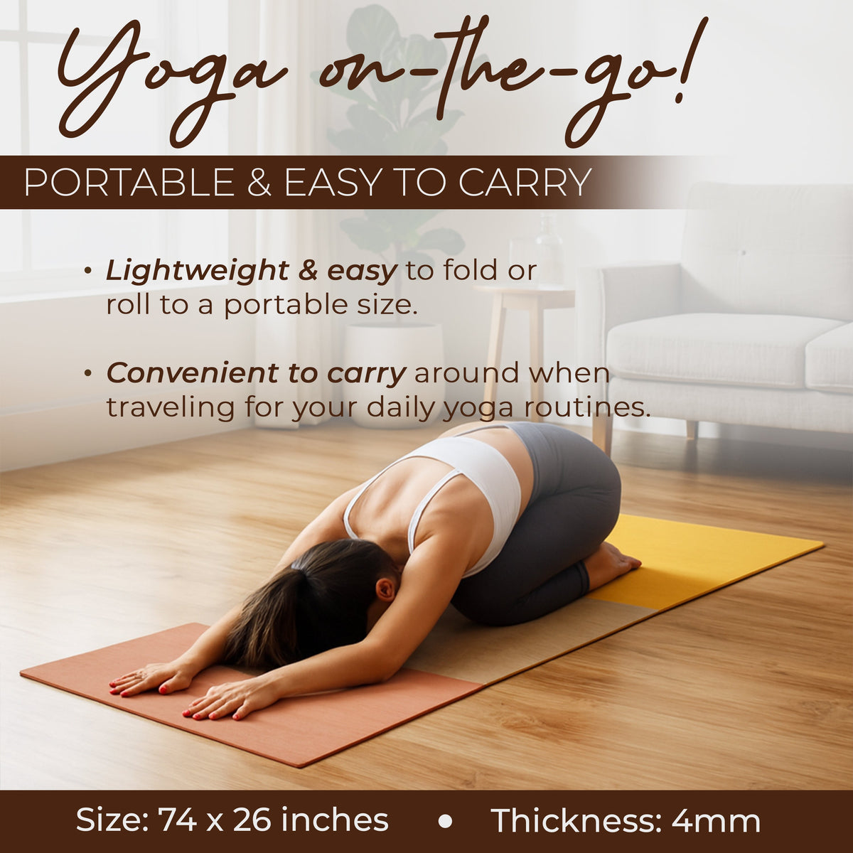Organic Eco-Friendly Cotton Yoga Exercise Mat