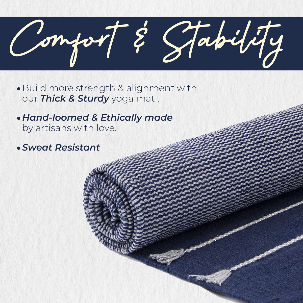 Organic Eco-Friendly Cotton Yoga Exercise Mat