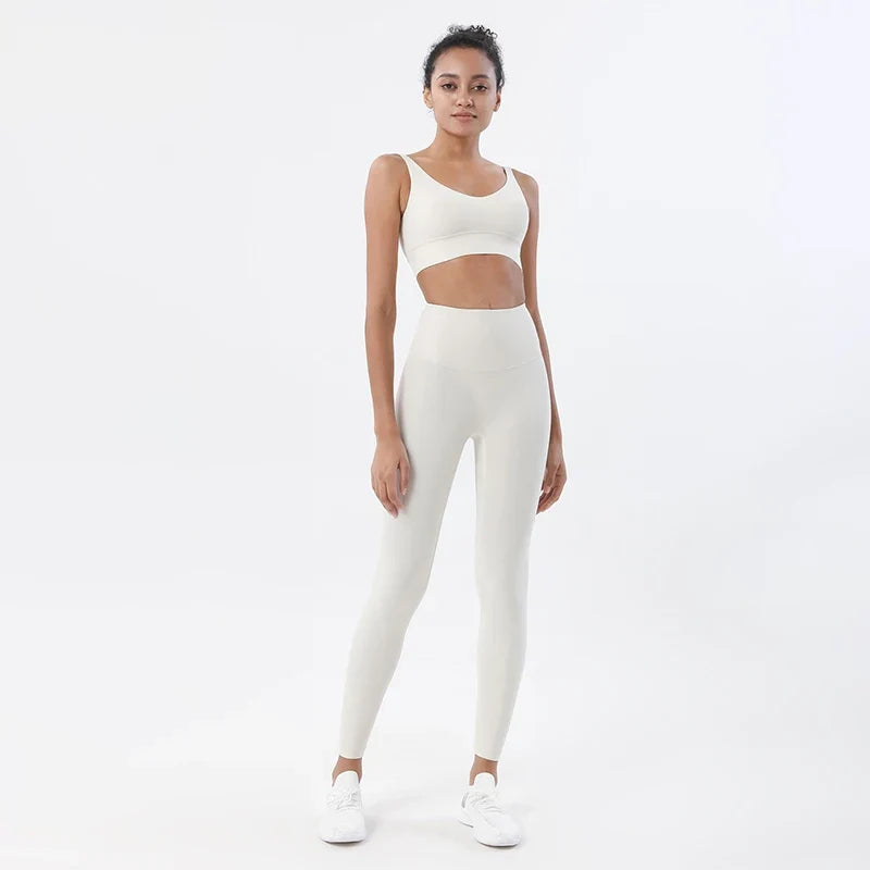 Women's Yoga Leggings Crop Top Set