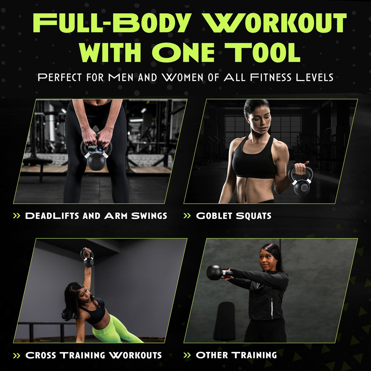 Single Cast Iron Kettlebell Strength Training Weight