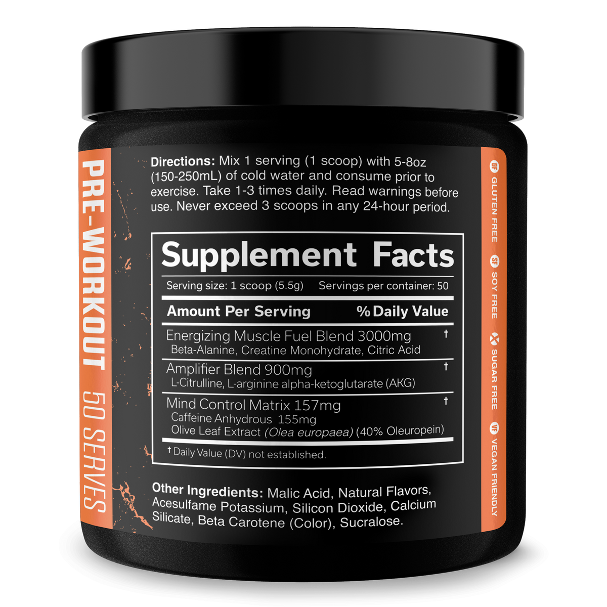 Pre-Workout Energy Supplement Powder