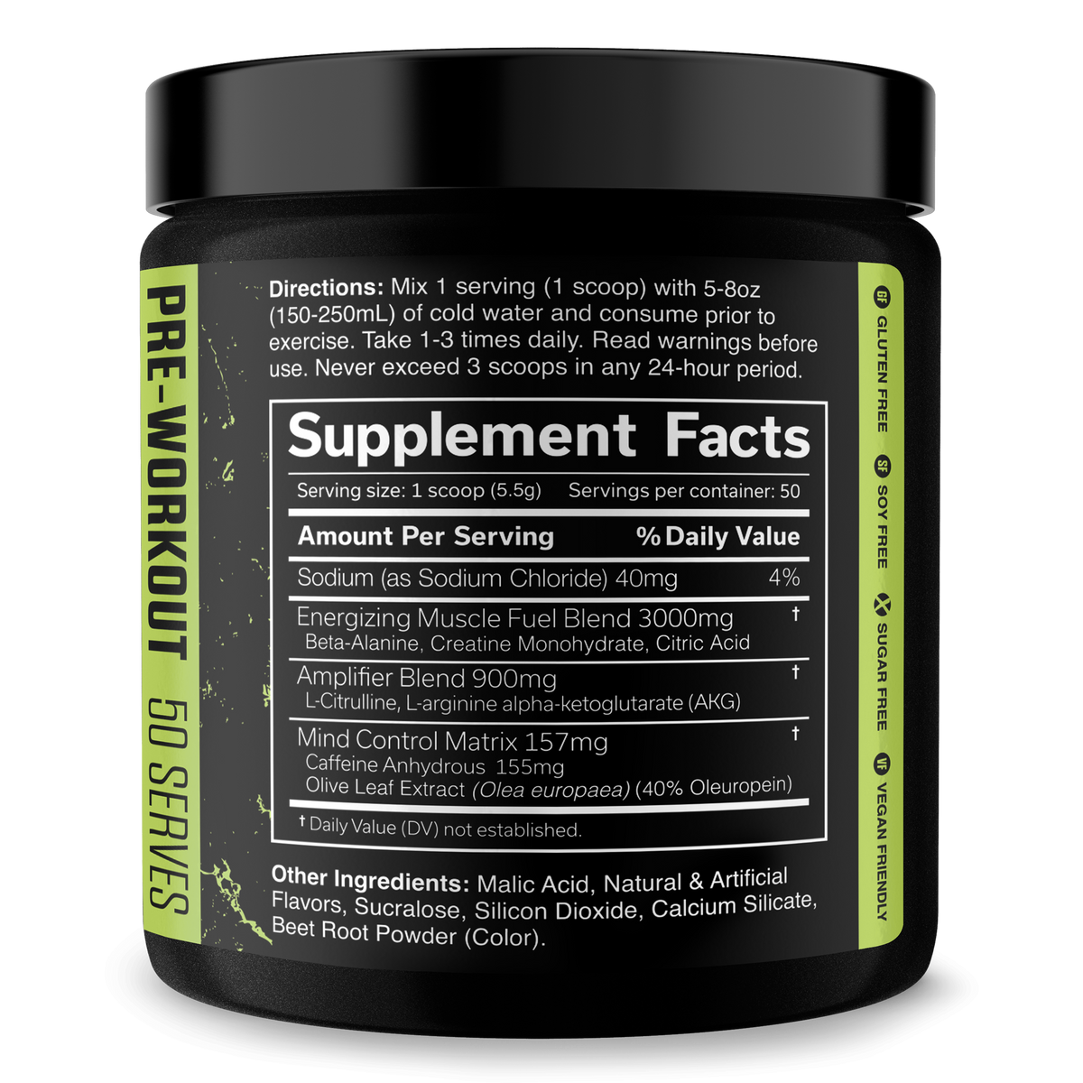 Pre-Workout Energy Supplement Powder