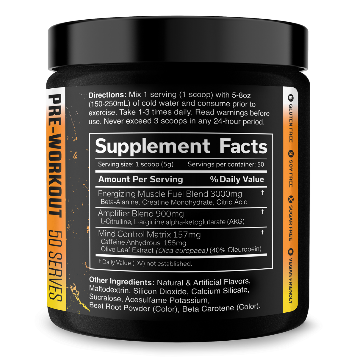 Pre-Workout Energy Supplement Powder