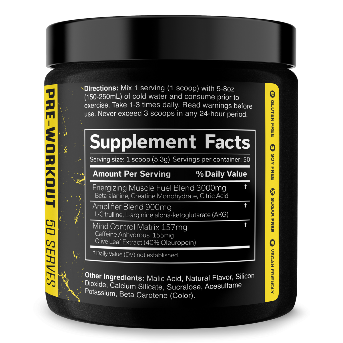 Pre-Workout Energy Supplement Powder