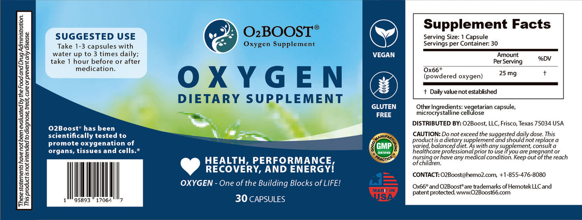 Oxygen Support Dietary Supplement Capsules