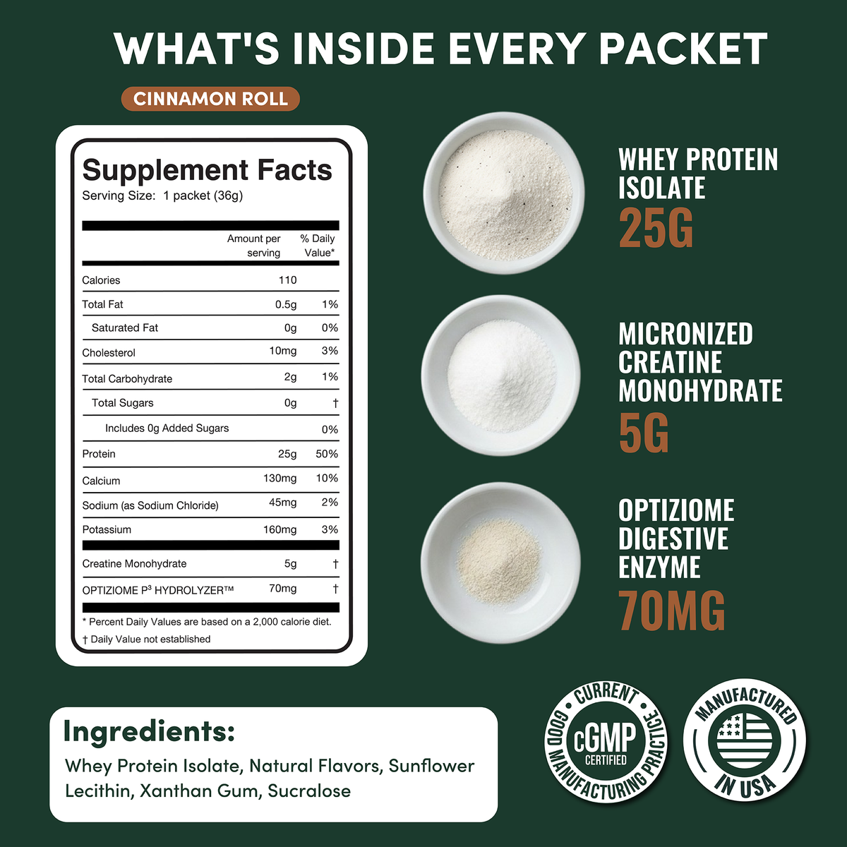 2-in-1 Whey Isolate Protein Creatine Packets
