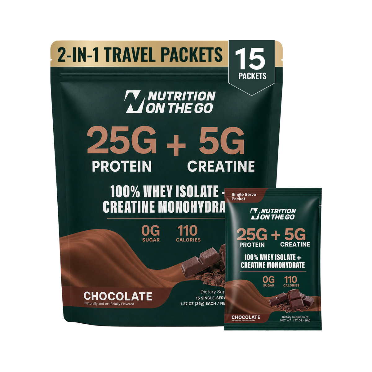 2-in-1 Whey Isolate Protein Creatine Packets