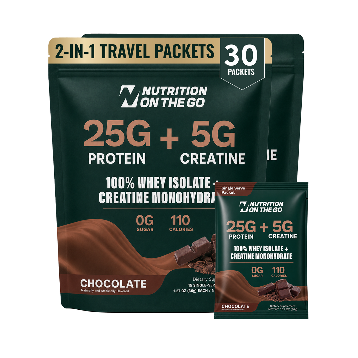 2-in-1 Whey Isolate Protein Creatine Packets
