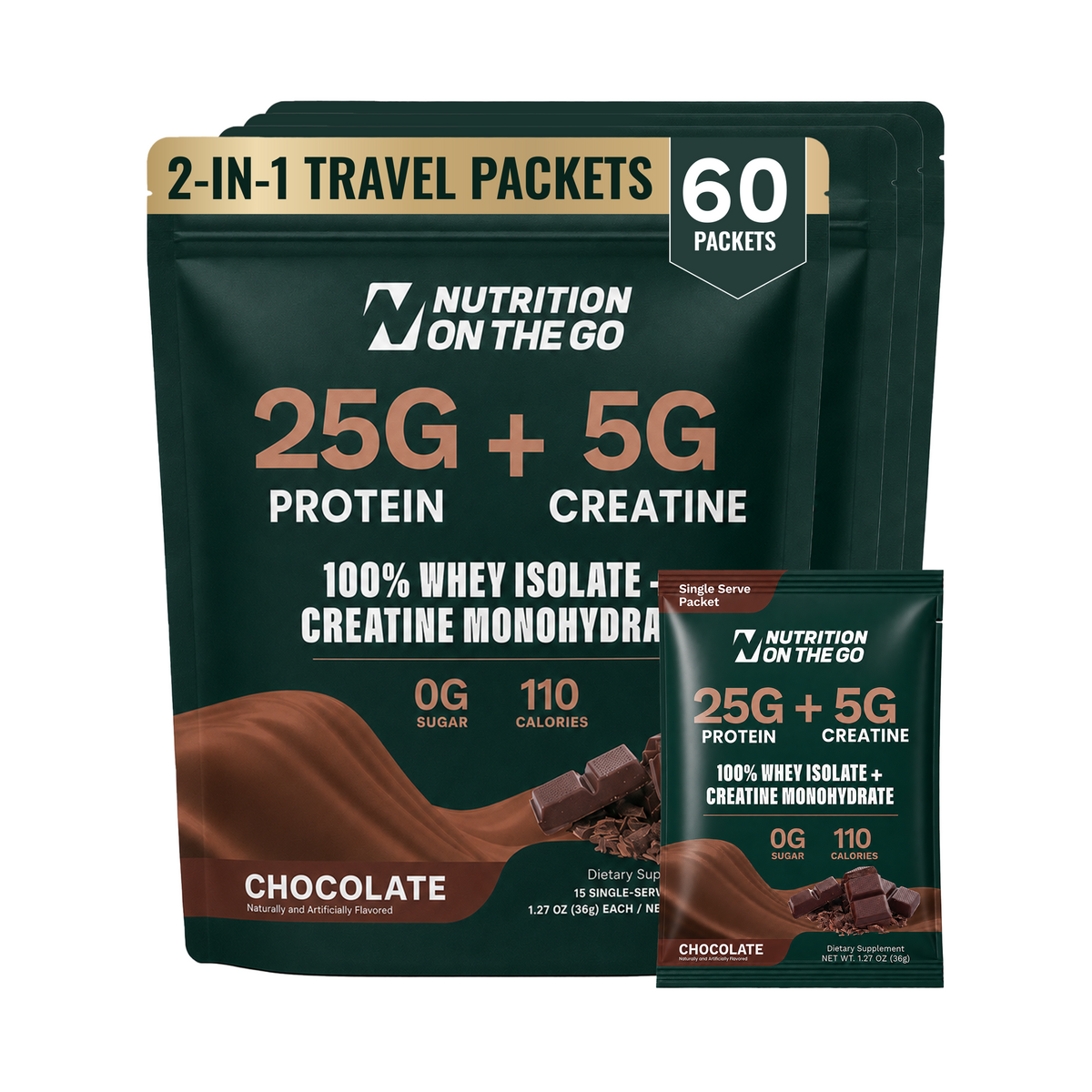 2-in-1 Whey Isolate Protein Creatine Packets