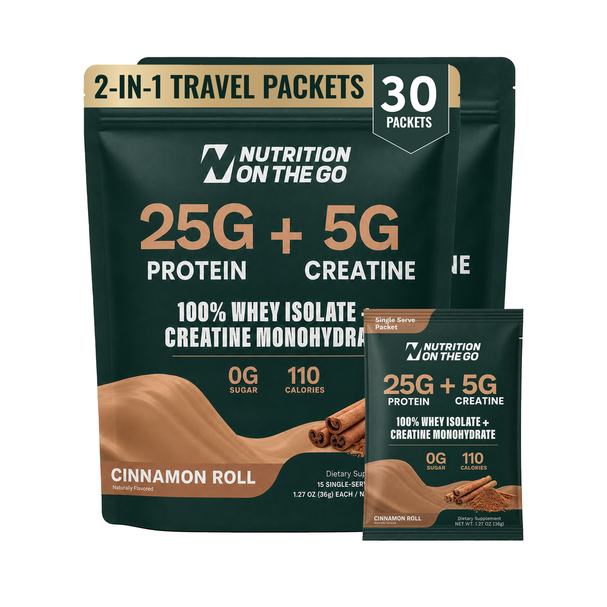 2-in-1 Whey Isolate Protein Creatine Packets