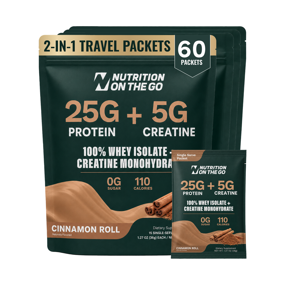 2-in-1 Whey Isolate Protein Creatine Packets