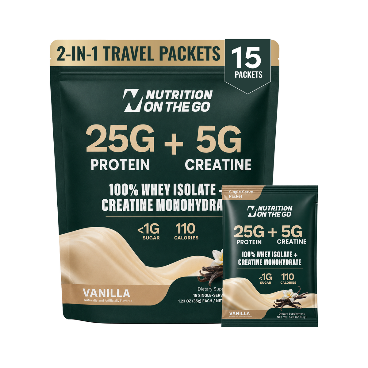 2-in-1 Whey Isolate Protein Creatine Packets
