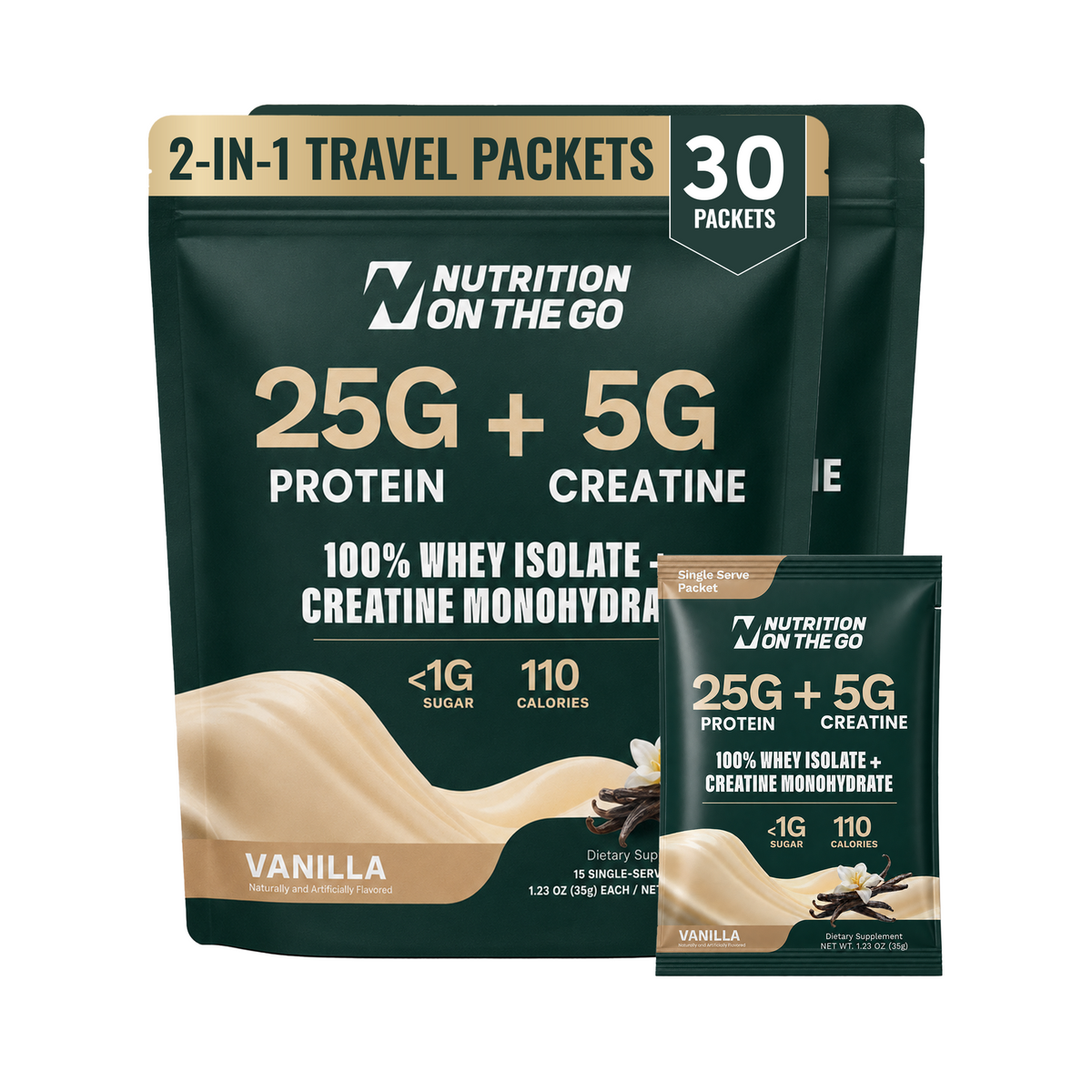 2-in-1 Whey Isolate Protein Creatine Packets