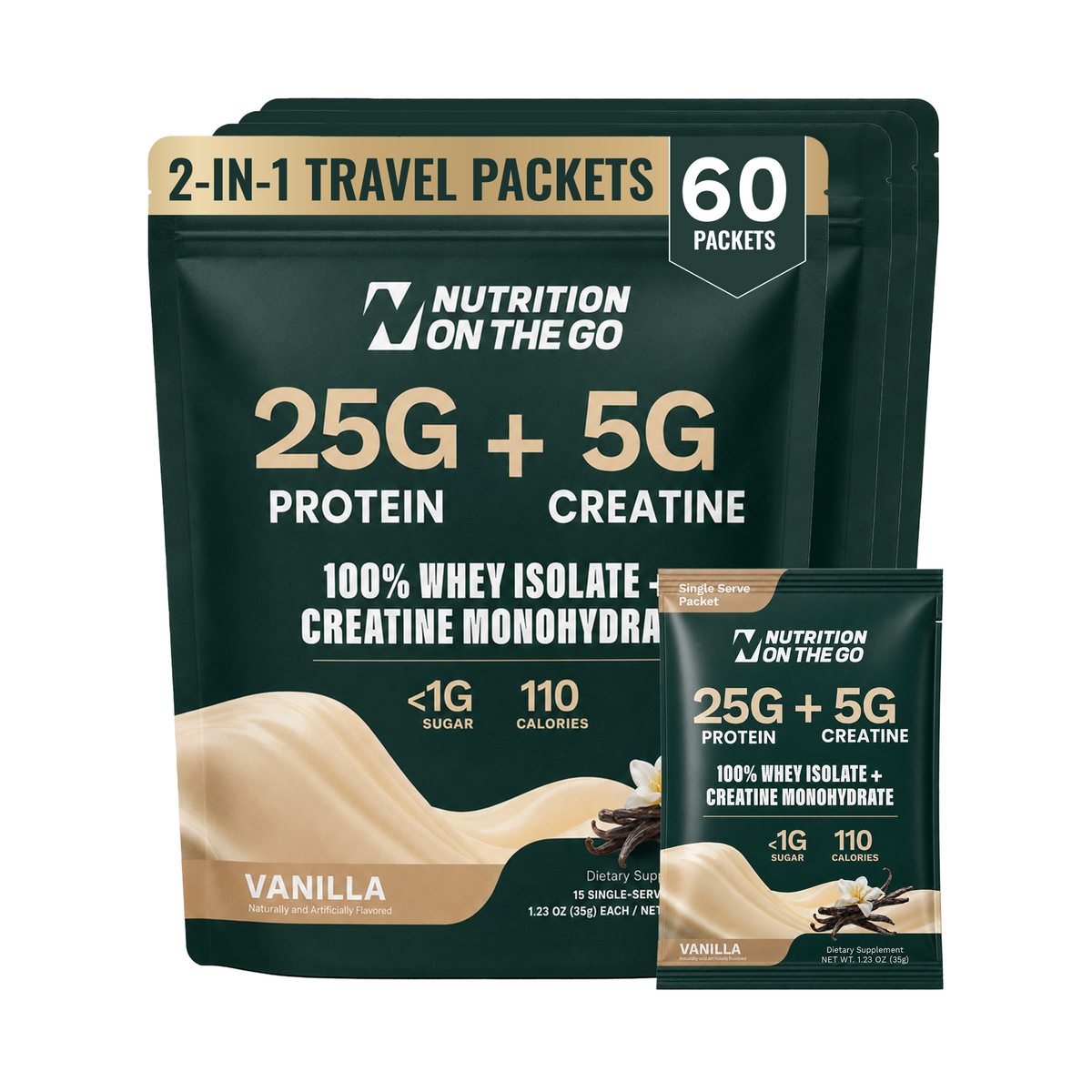 2-in-1 Whey Isolate Protein Creatine Packets
