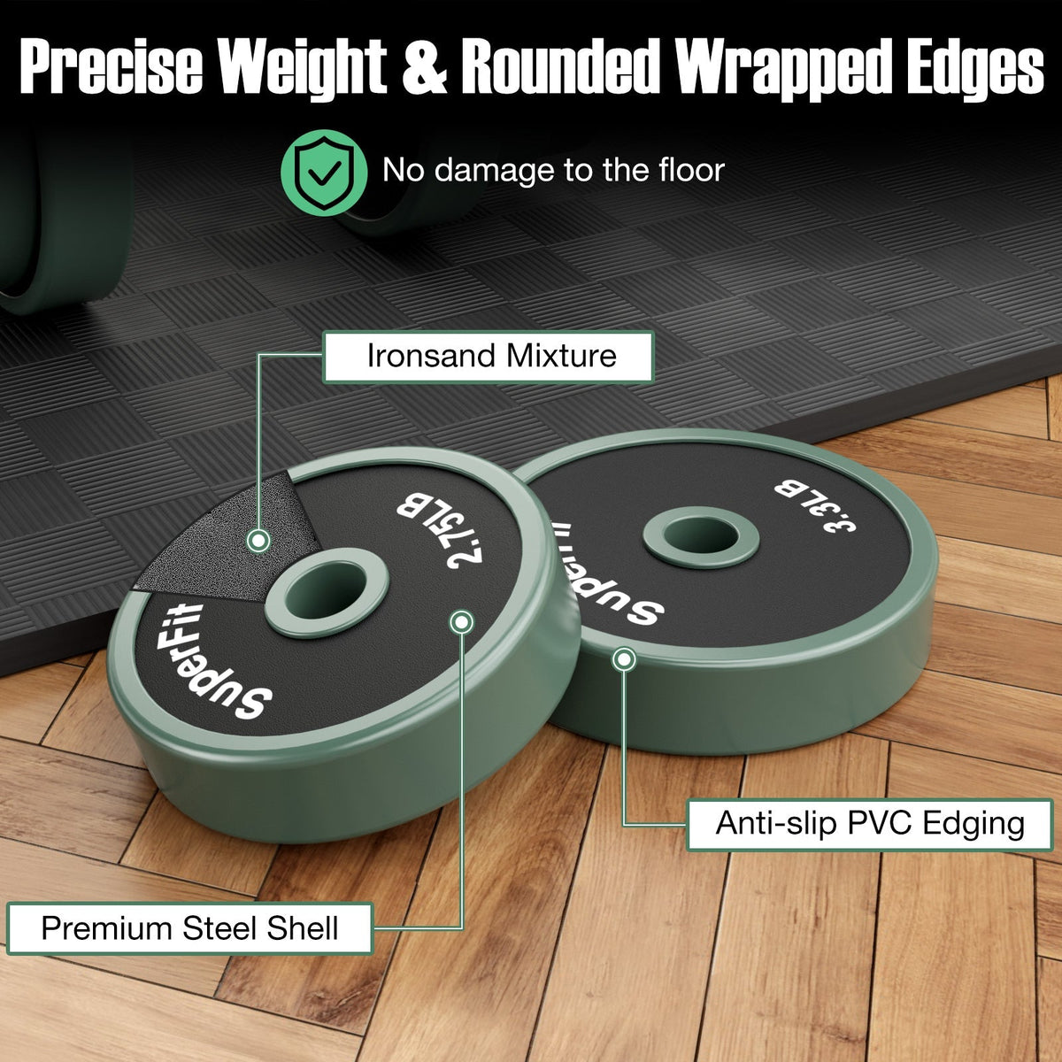 Adjustable Dumbbell Set with Connector Black Gray