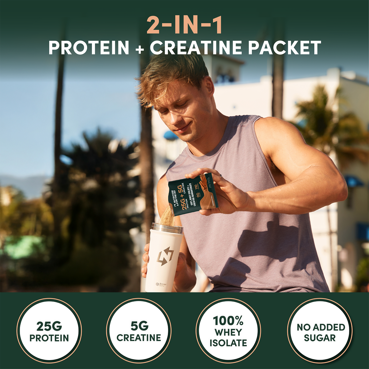 2-in-1 Whey Isolate Protein Creatine Packets