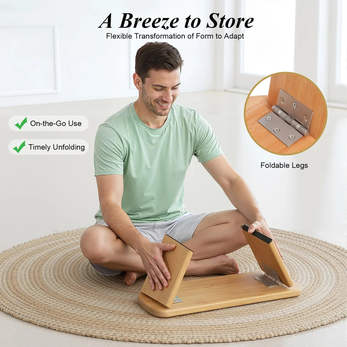 Foldable Kneeling Meditation Bench for Zen Practice