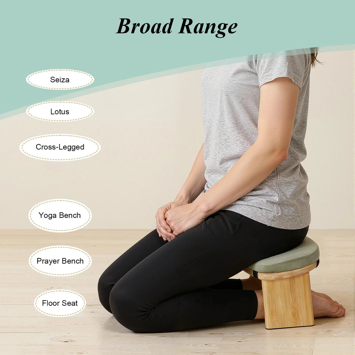 Foldable Kneeling Meditation Bench for Zen Practice